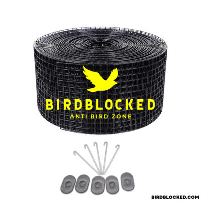 ตาข่ายกันนก หุ้ม PVC สีดำ สำหรับแผงโซล่าเซล Bird Barrier Solar Panel Guard Fence