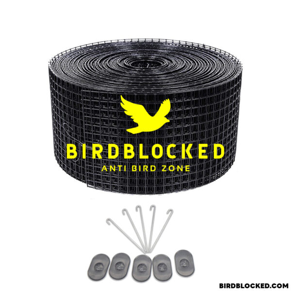 ตาข่ายกันนก หุ้ม PVC สีดำ สำหรับแผงโซล่าเซล Bird Barrier Solar Panel Guard Fence